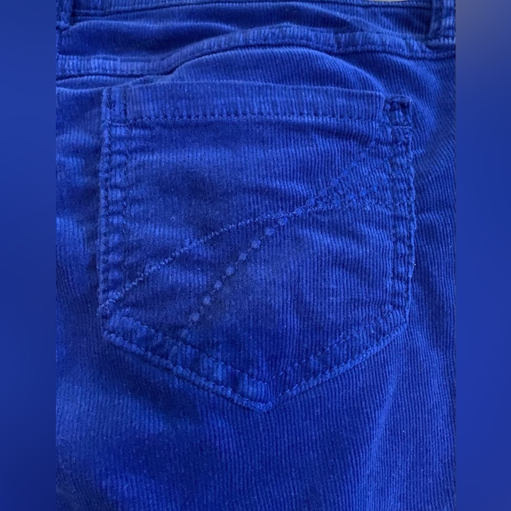 NWOT Juniors So Sz-1 Corduroy Pants- Eye Catching Bright Royal Blue, Mid-Rise,🎄 - Picture 12 of 16